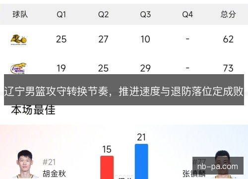 辽宁男篮攻守转换节奏，推进速度与退防落位定成败
